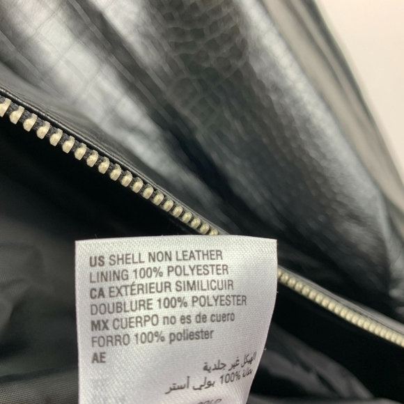 International Concepts Coach Black Faux Croco Leather Zip Up Men's Jacket MEDIUM - Picture 9 of 10